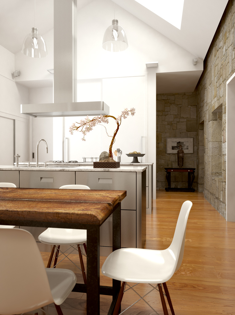 Kitchen Design 3D Render